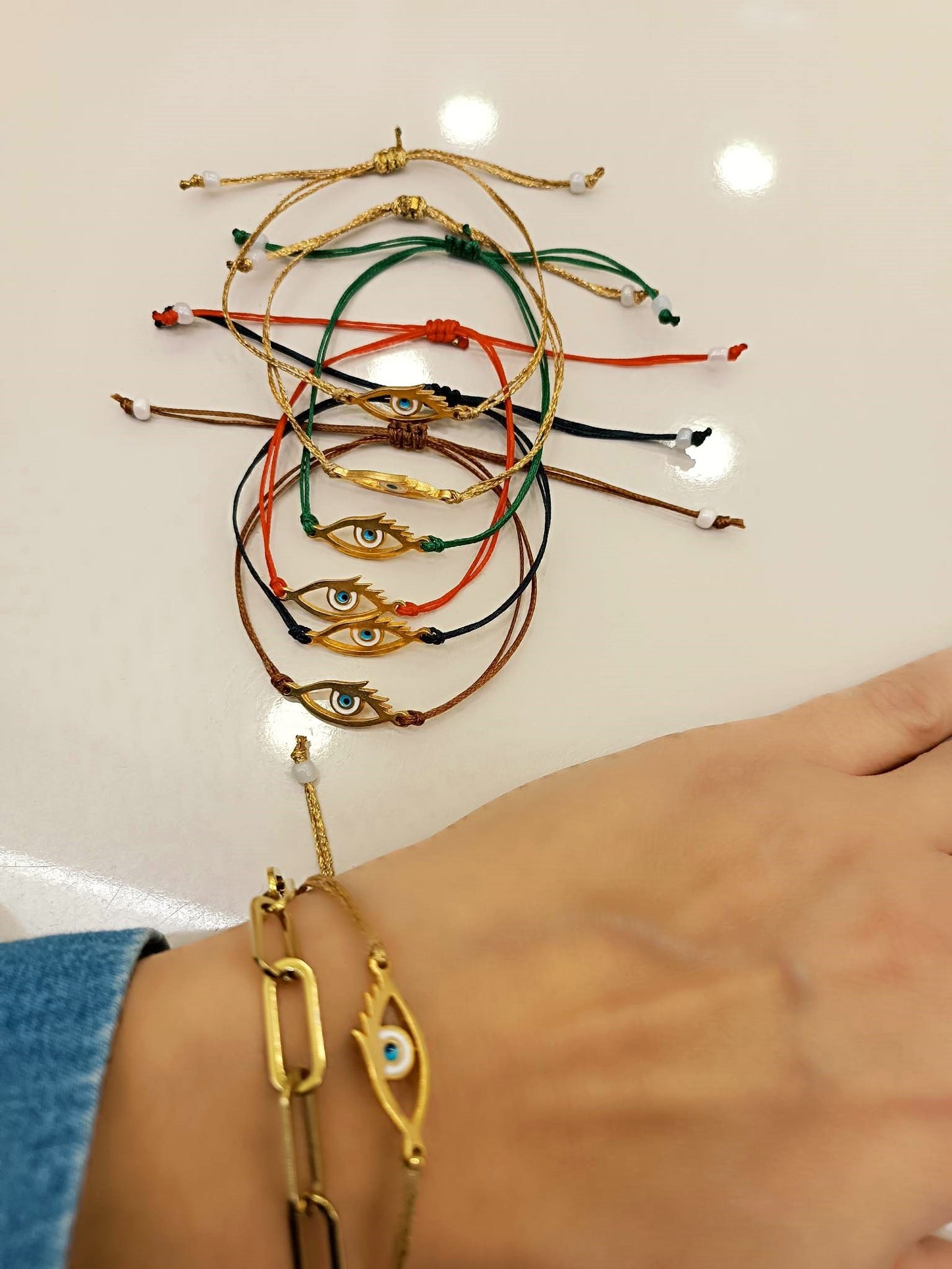 Bracelet - evil eye with eyelash