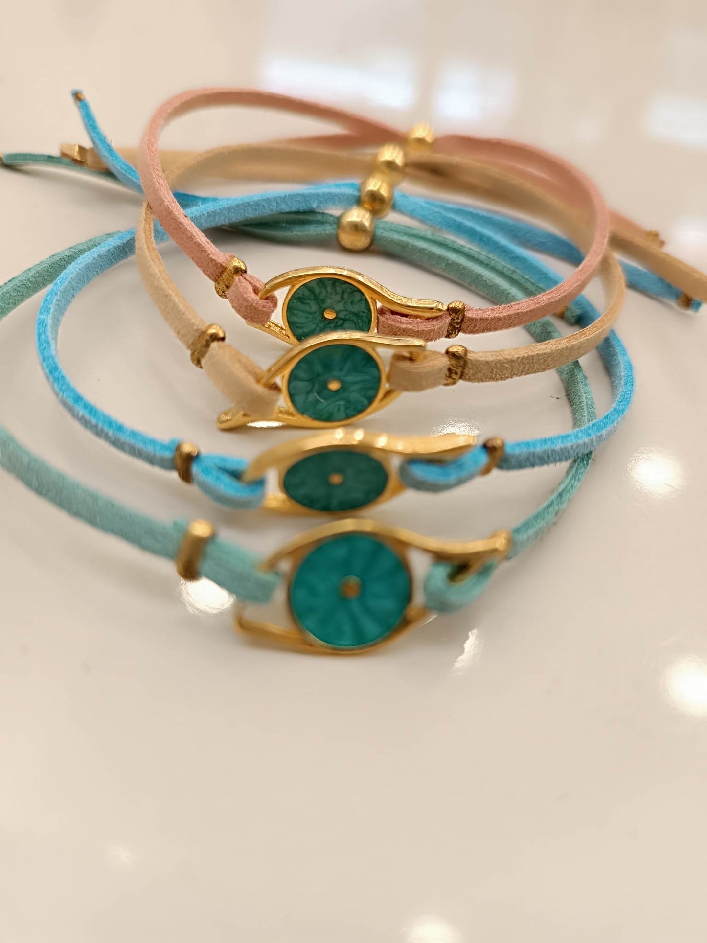 Bracelet with green eye