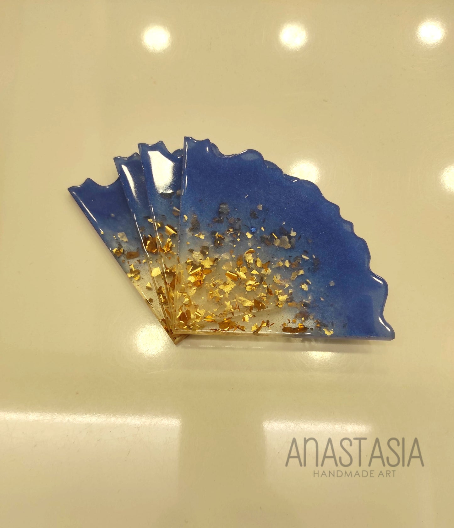 epoxy resin coasters 4 pcs