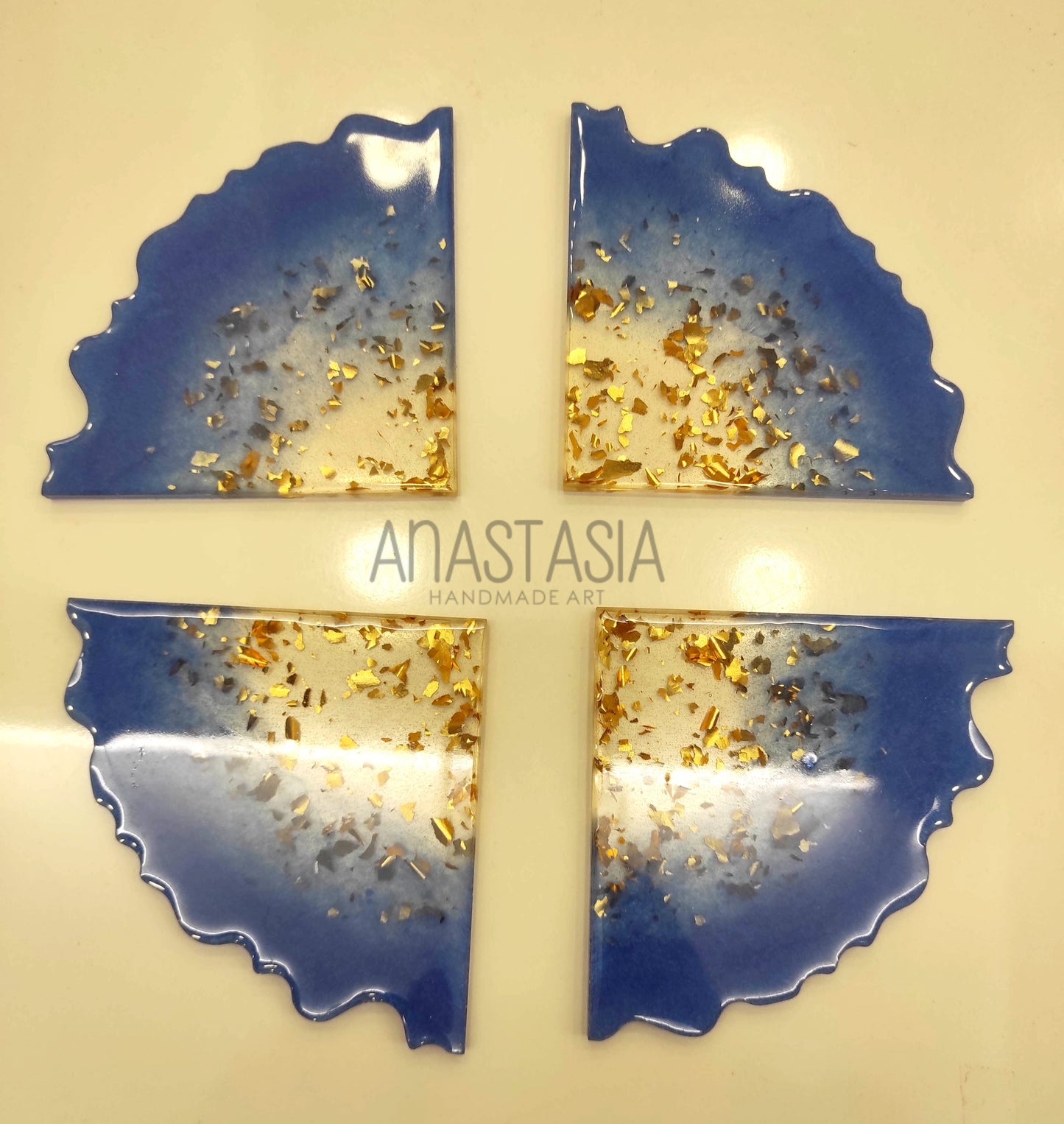 epoxy resin coasters 4 pcs