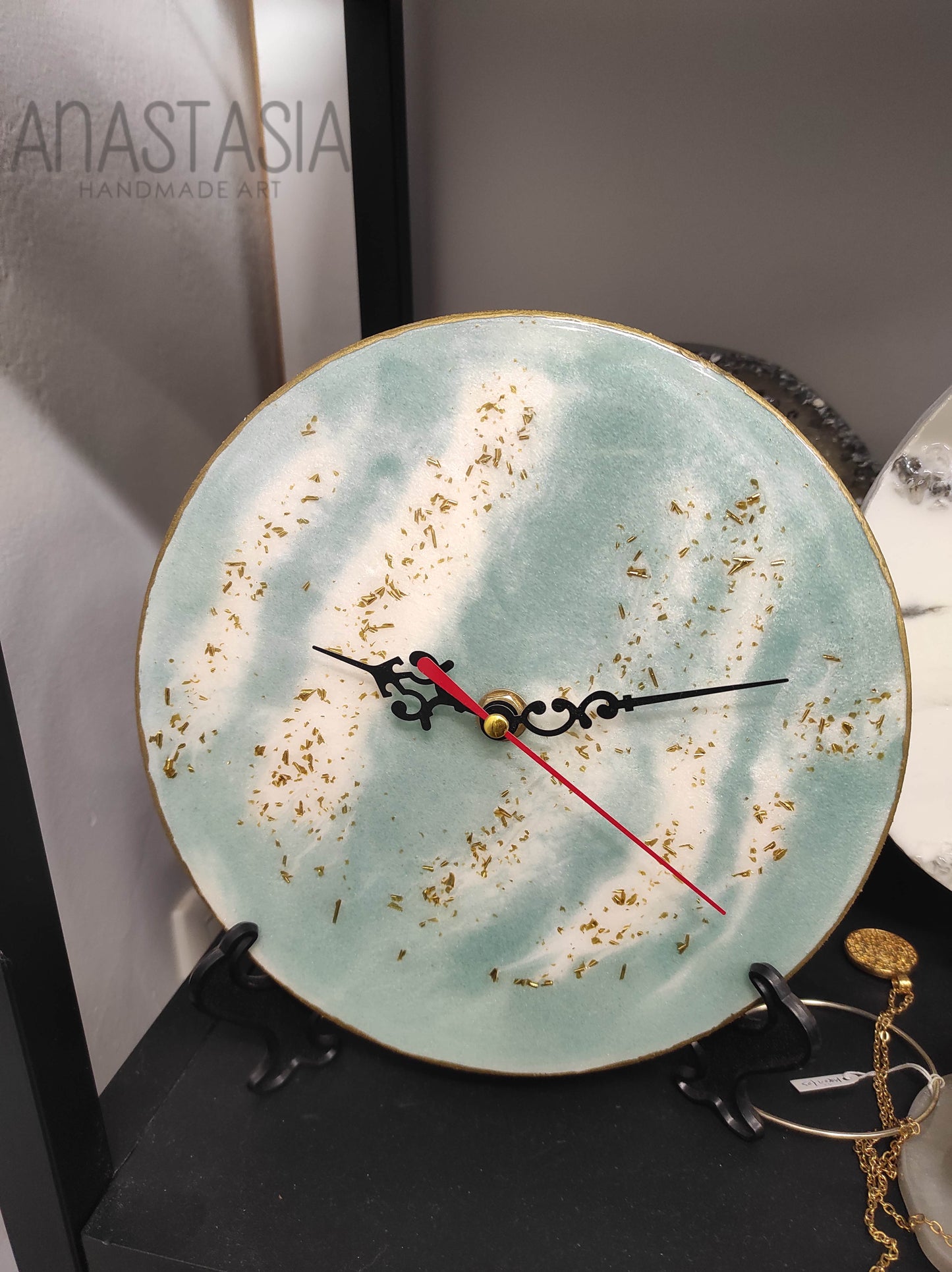 epoxy resin wall clock 20 cm.