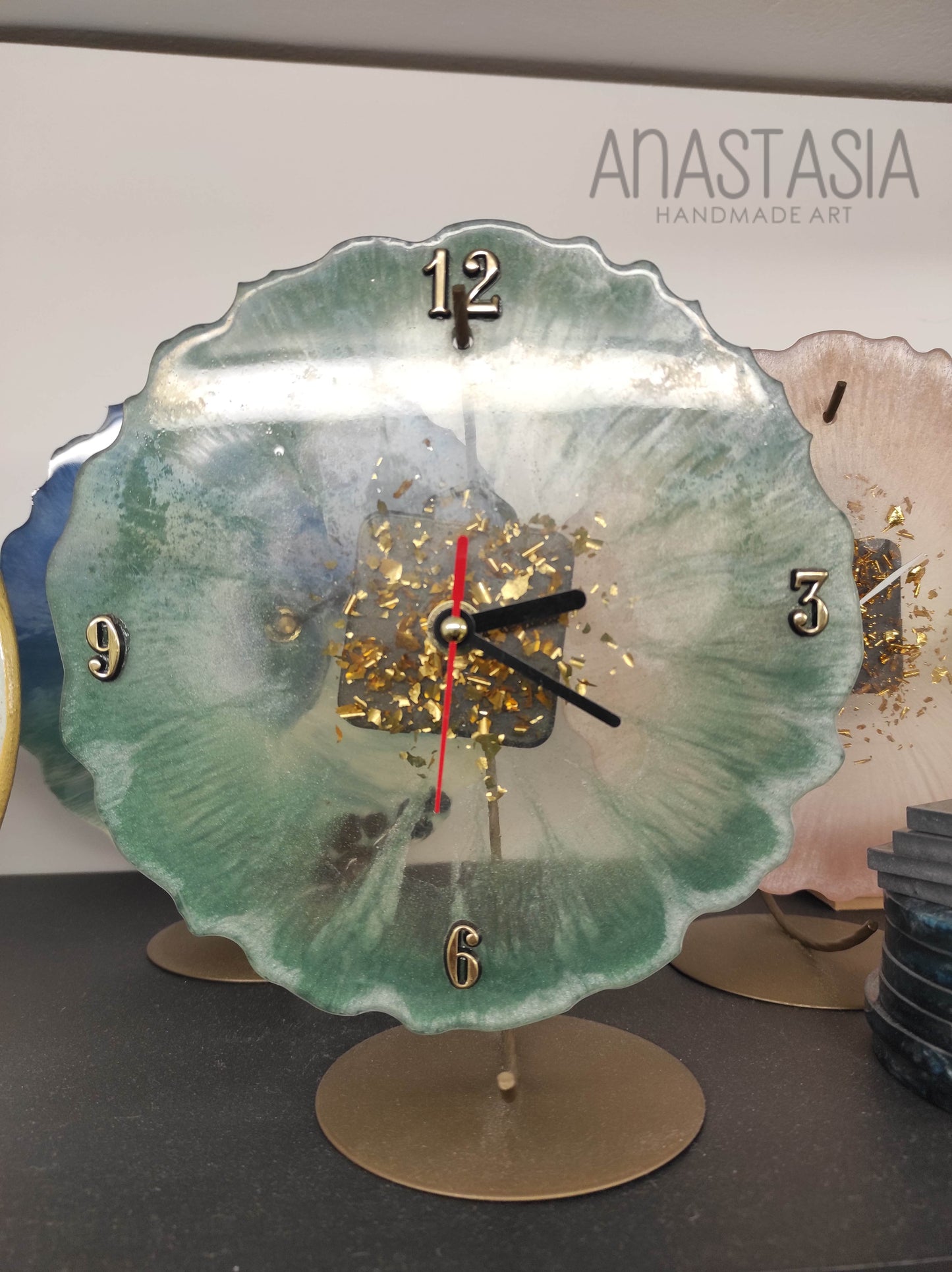 epoxy resin wall clock 20 cm.