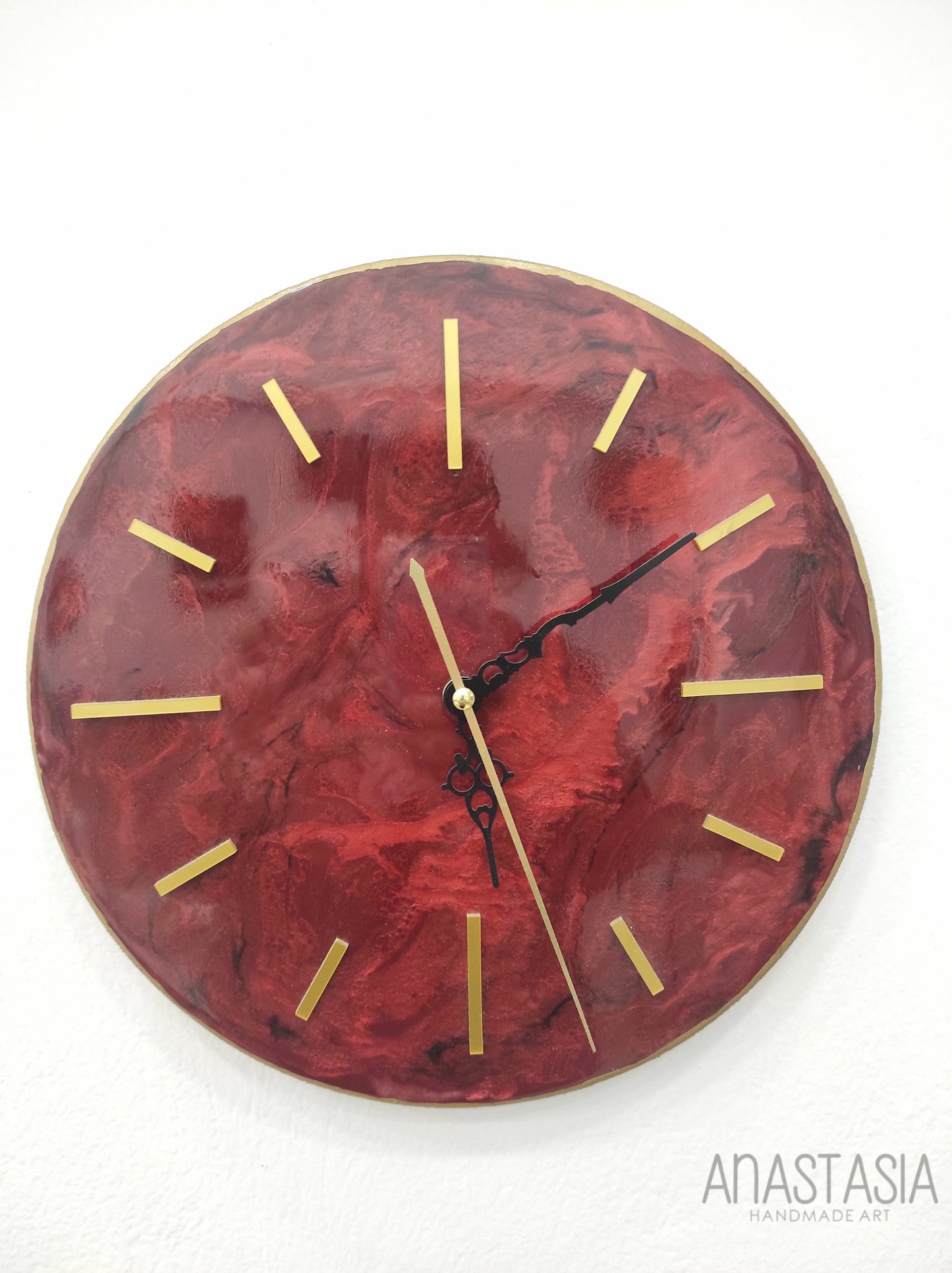 epoxy resin wall clock 30 cm