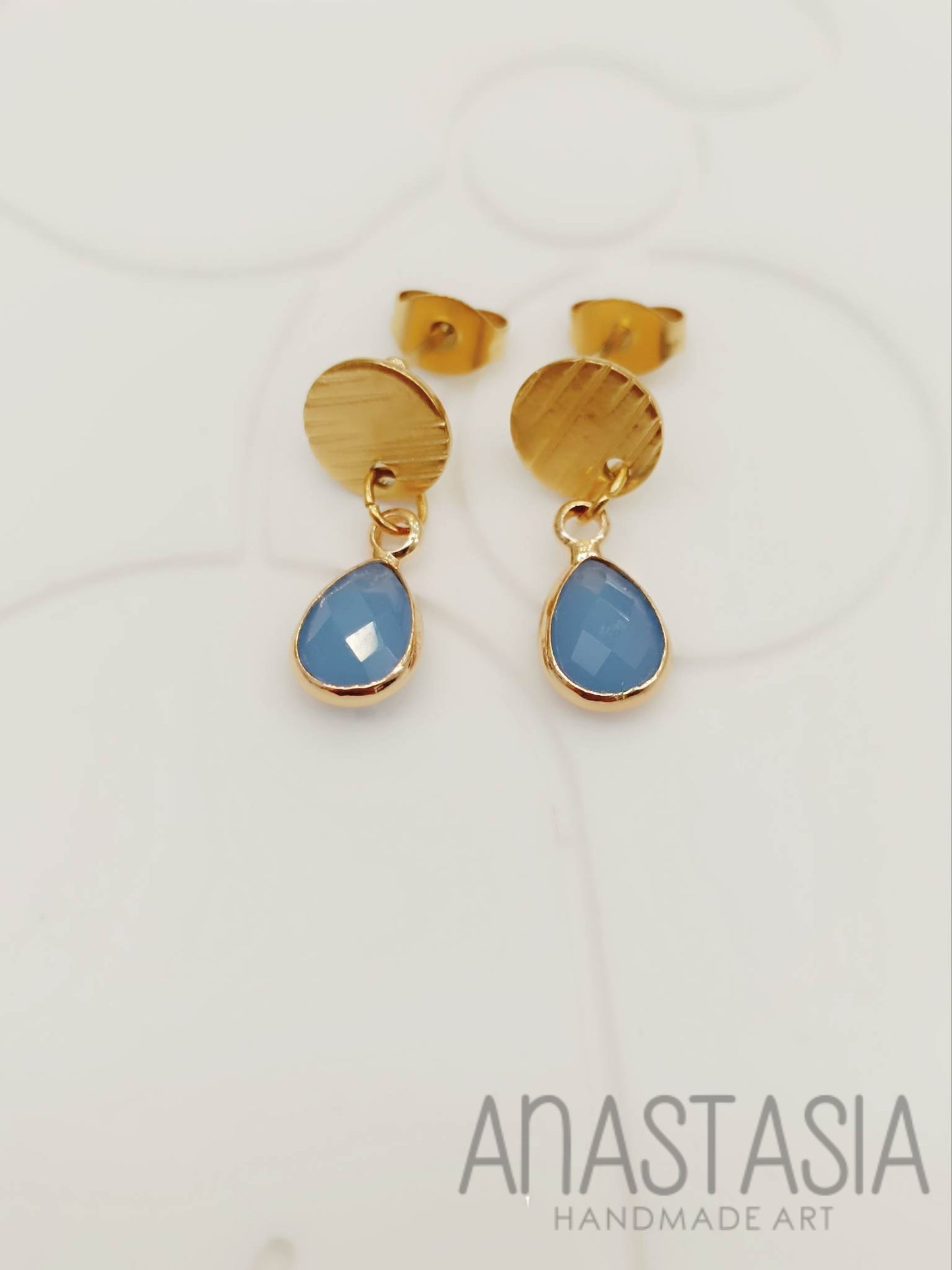 Stainless steel Earring with crystal in different colours
