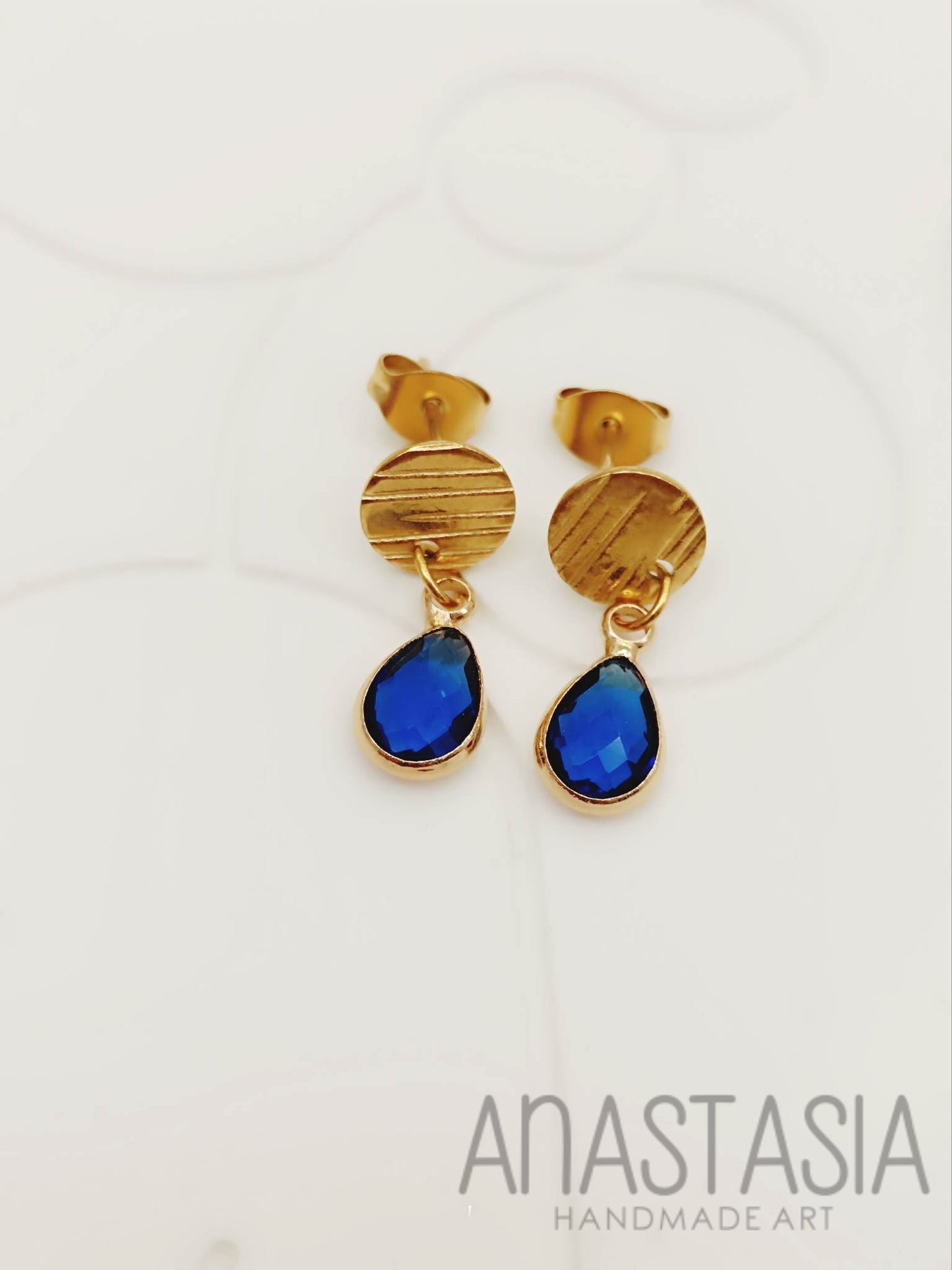 Stainless steel Earring with crystal in different colours