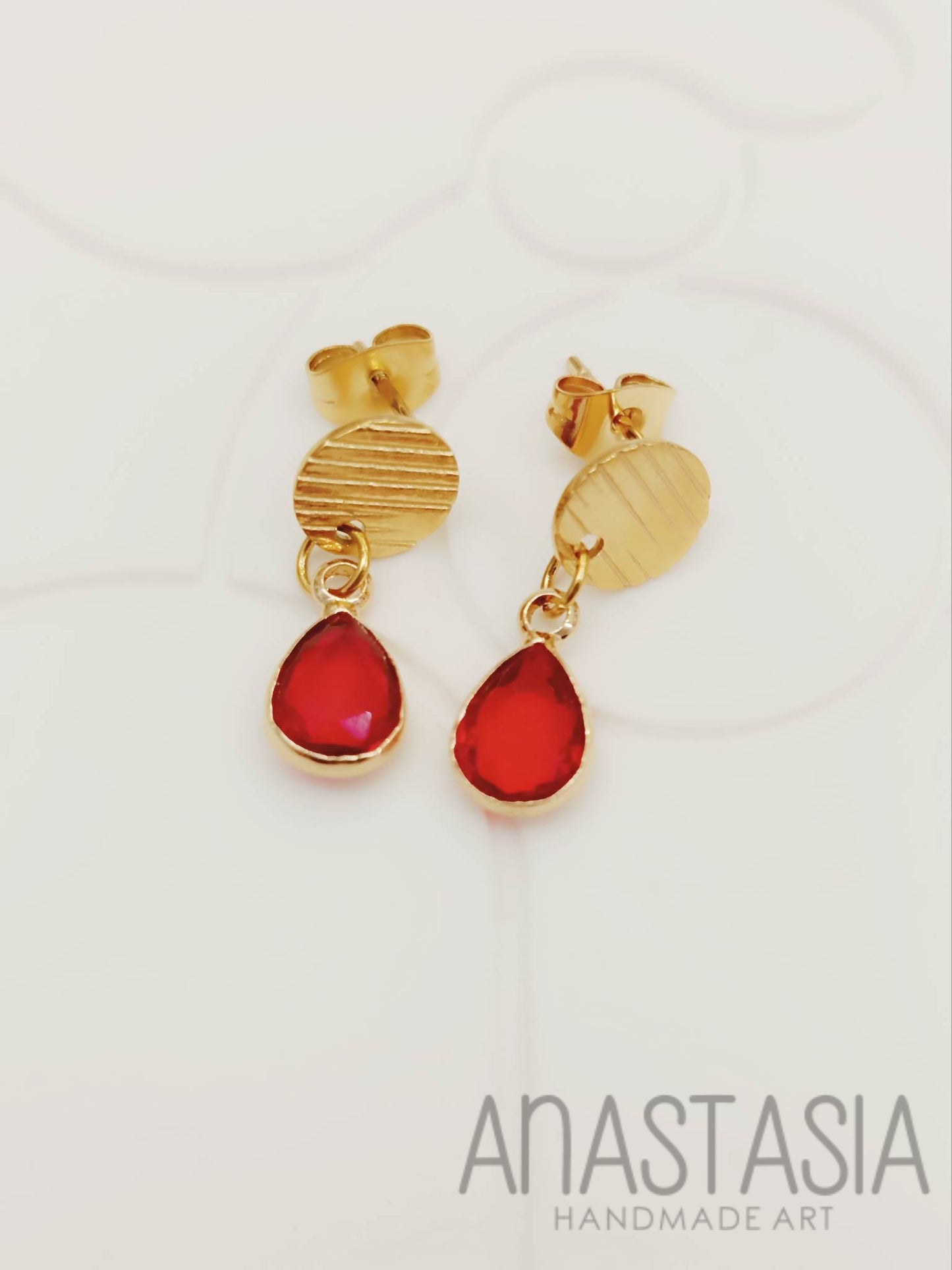 Stainless steel Earring with crystal in different colours