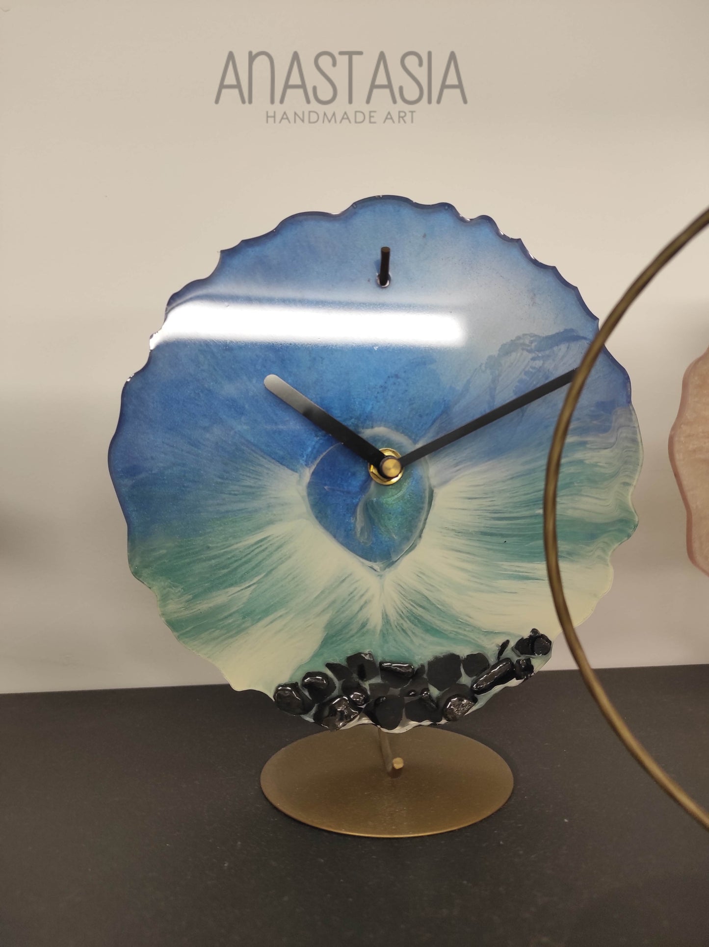 epoxy resin wall clock 20 cm.