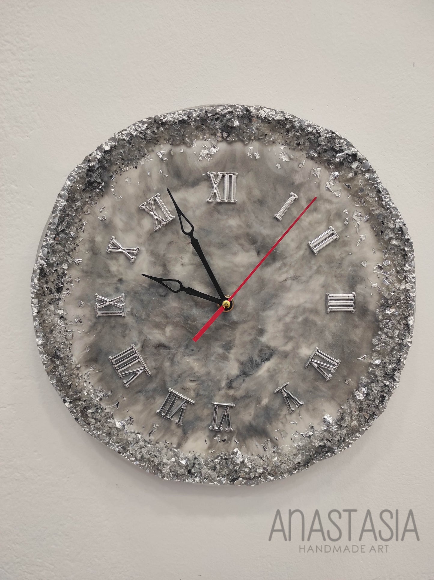 epoxy resin wall clock 30 cm